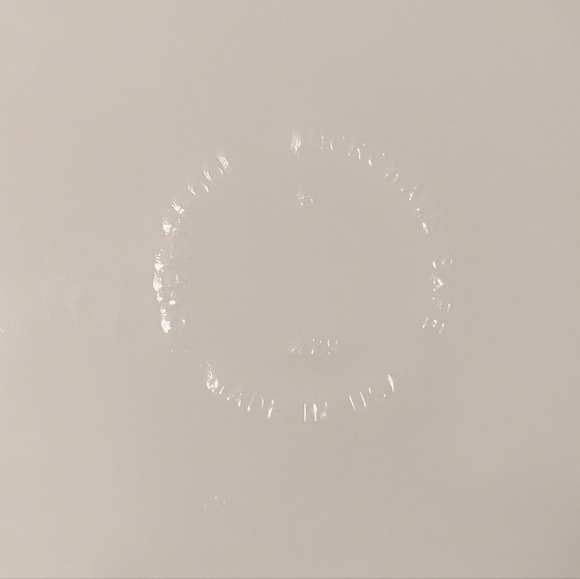 Vintage Mid-century Modern Glassbake Green Daisy Milk Glass Cake Pan - Picture 5 of 7